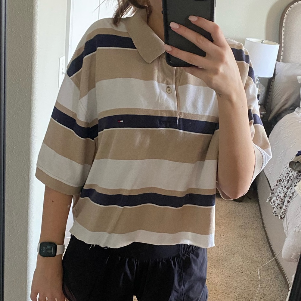Cropped Striped Shirt